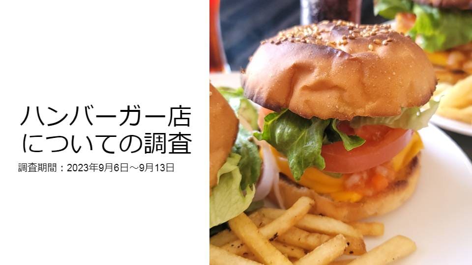 【ファンくる】ハンバーガー店についての意識調査